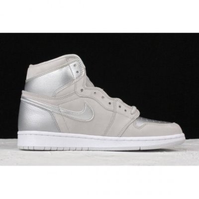 Nike Erkek Air Jordan 1 High Og Gri / Metal Basketbol Ayakkabısı Türkiye - JO8SJID5